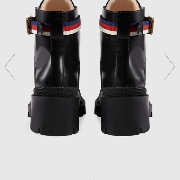 Leather ankle boot with Sylvie Web - Picture 7 of 11